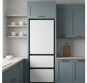 삼성전자 ❭ 313L 3도어 비스포크 김치플러스 키친핏 RQ33DB74D2AP 패널별도선택